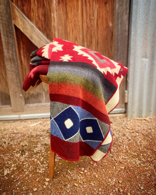 Otavalo Blanket Red/ Navy