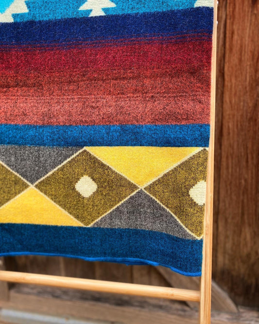 Otavalo Blanket Red/ Blue/ Yellow